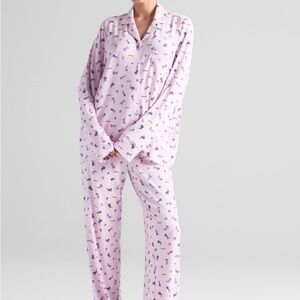 SKIMS Wildrose Bunny Print Pajamas Size Large NWT